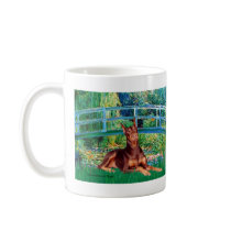 Doberman (red) - Bridge mugs by masterpiecedogs Doberman (red) - Bridge mugs