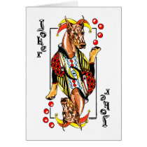 Doberman Red Joker cards