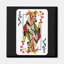 Doberman Red Joker magnets