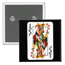 Doberman Red Joker buttons