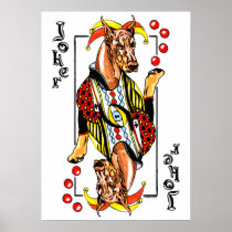 Doberman Red Joker posters