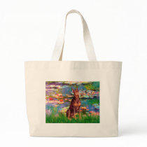 Doberman (red) - Lilies 2 bags by masterpiecedogs Doberman (red) - Lilies 2 bags