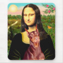 Doberman (red) - Mona Lisa mousepads by masterpiecedogs Doberman (red) - Mona Lisa mousepads