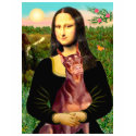 Doberman (red) - Mona Lisa t-shirts by masterpiecedogs Doberman (red) - Mona Lisa t-shirts