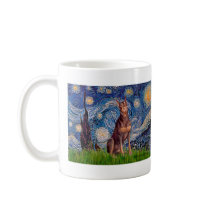 Doberman (red) - Starry Night mugs by masterpiecedogs Doberman (red) - Starry Night mugs
