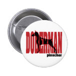 Doberman Silhouette, stacked Pins
