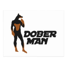 DoberMan Superhero 2 Postcard