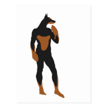 DoberMan Superhero Postcard