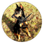 Doberman wall clock wall clocks
