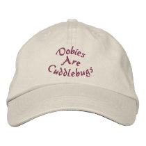 Dobies Are Cuddlebugs Embroidered Baseball Cap embroidered hats by SmilinEyesTreasures Dobies Are Cuddlebugs Embroidered Baseball Cap embroidered hats