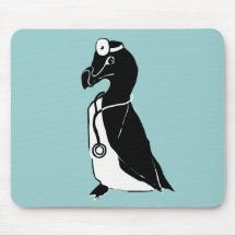 "Doc Auk" Black & White Auk Doctor Mouse Pad