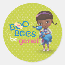Doc McStuffins and Stuffy - Boo Boos Be Gone Round Stickers