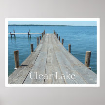 Dock at Clear Lake Iowa Posters