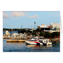 Dock at King's Wharf Bermuda Greeting Cards