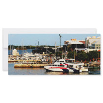Dock at King's Wharf Bermuda Customized Rack Card