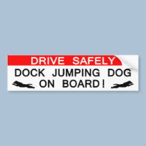 Dock Jumping Dog On Board Bumper Sticker bumper stickers