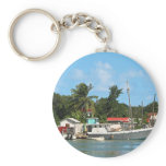 Docked Boats Antigua Keychains