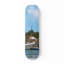 Docked Boats Antigua Skateboard by SusanSavad Docked Boats Antigua Skateboard