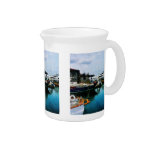 Docked Boats in Newport R Drink Pitcher