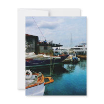 Docked Boats in Newport RI Custom Invites