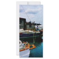 Docked Boats in Newport RI Full Color Rack Card