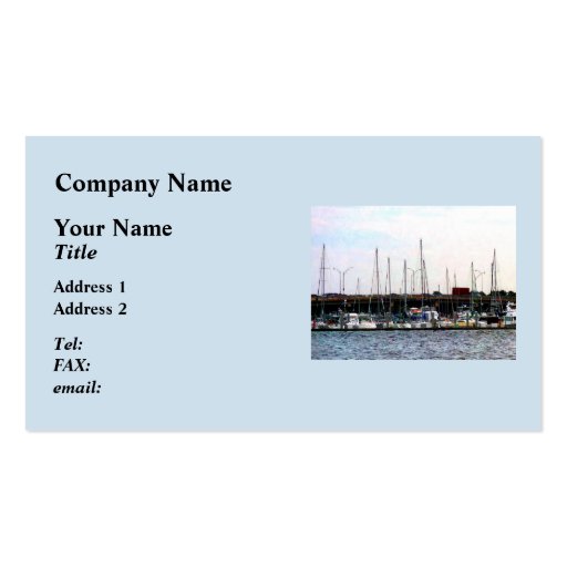 Docked Boats Norfolk VA Business Card Template