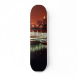 Docks Boats Night Skyline Skateboard Decks