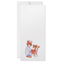 doctor bear tending patient custom rack card
