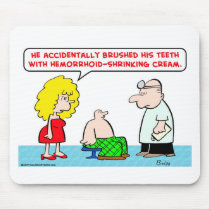 doctor brushed teeth hemorrhoid shrinking cream mousepads by rexfmay doctor brushed teeth hemorrhoid shrinking cream mousepads