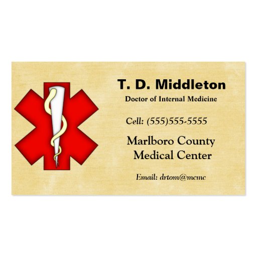 Doctor Business and Appointment Card Business Card Templates (front side)