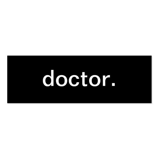 Doctor Business Card (front side)