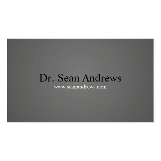 Doctor - Business Cards (back side)