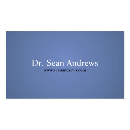 Doctor - Business Cards (back side)