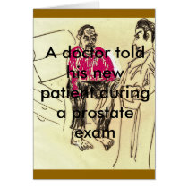 Doctor Cartoon, A doctor told his new patient d... cards