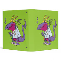 doctor dragon funny cartoon character binders