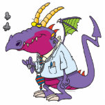 doctor dragon funny cartoon character acrylic cut out