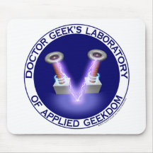 Doctor Geek's Laboratory Logo Mouse Pads