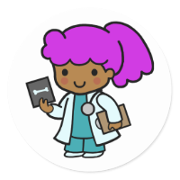Doctor Girl Sticker