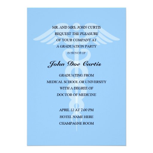 Doctor Graduation Party Invite