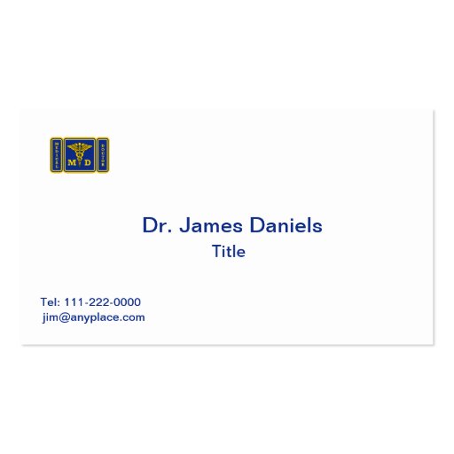 Doctor MD Business Card (front side)