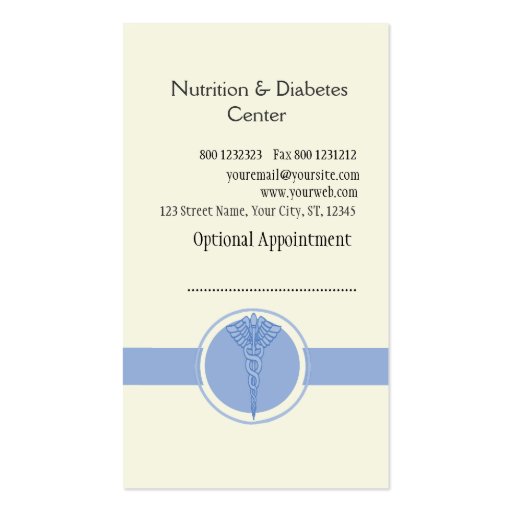 Doctor Medical Healthcare Business Cards (back side)