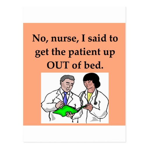 doctor nurse joke postcard Zazzle