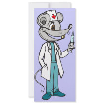 Doctor Nurse Mouse Custom Rack Cards