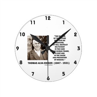 Doctor Of The Future Give No Medicine Prevention Wall Clock