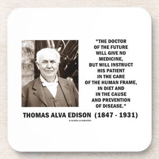 Doctor Of The Future Give No Medicine Prevention Drink Coasters