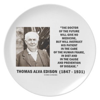 Doctor Of The Future Give No Medicine Prevention Dinner Plate