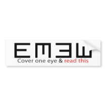 Doctor - Optometrist - E bumper stickers