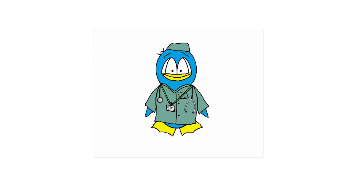 Doctor Penguin Postcard Zazzle