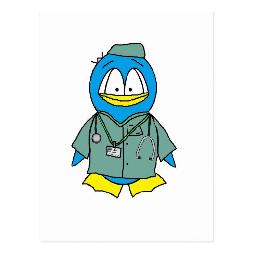 Doctor Penguin Postcard Zazzle