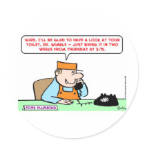 doctor plumber toilet stickers